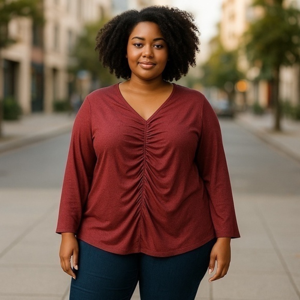 Weekend by Suzanne Betro ruched front top